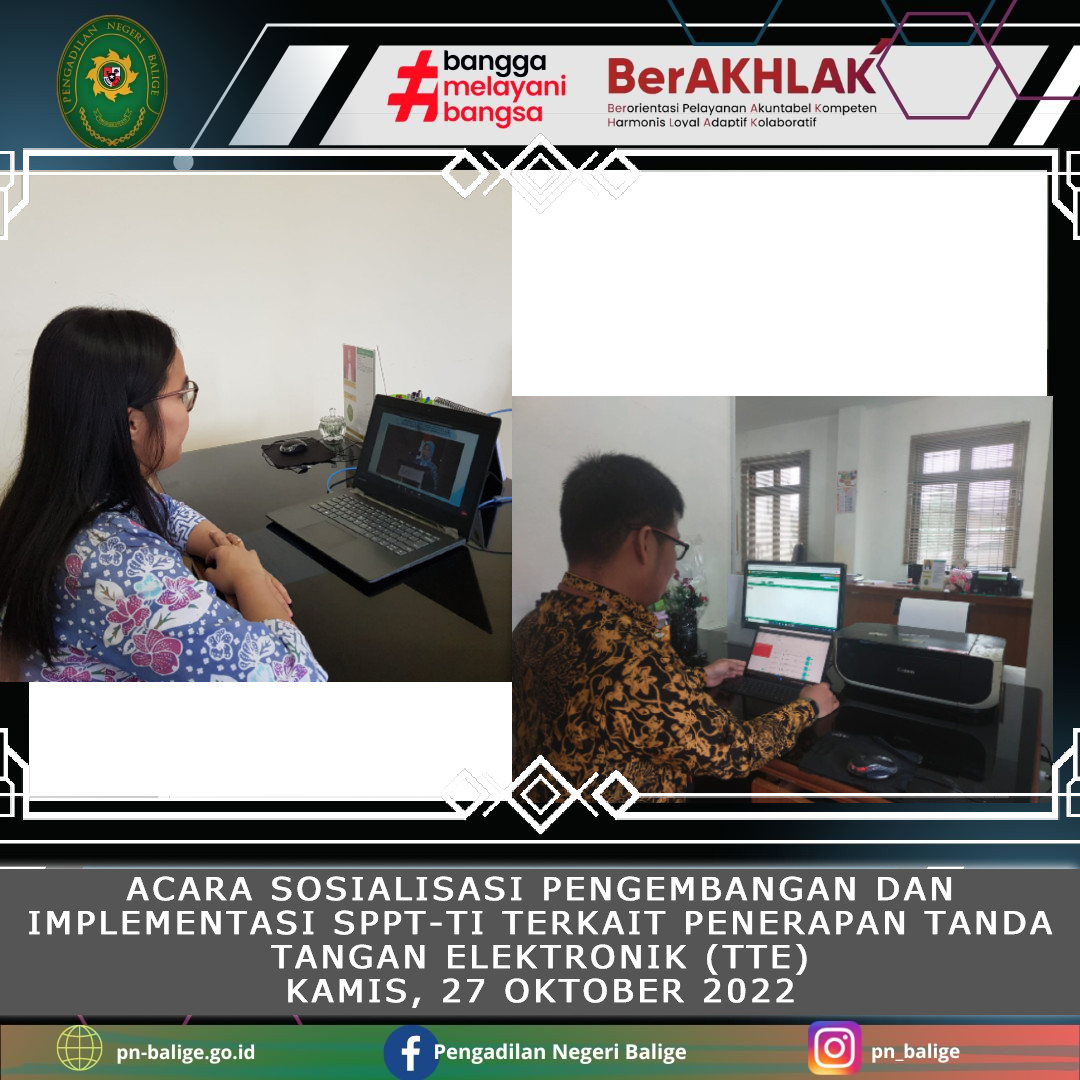 Sosialisasi Pengembangan dan Implementasi SPPT-TI terkait Penerapan Tanda Tangan Elektronik (TTE)